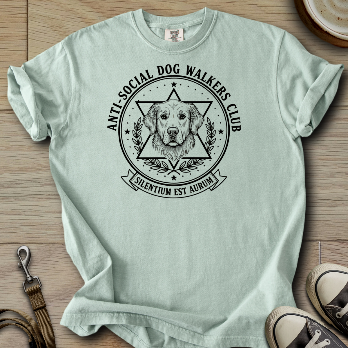 Anti-Social Dog Walkers Club - Golden T-Shirt ©