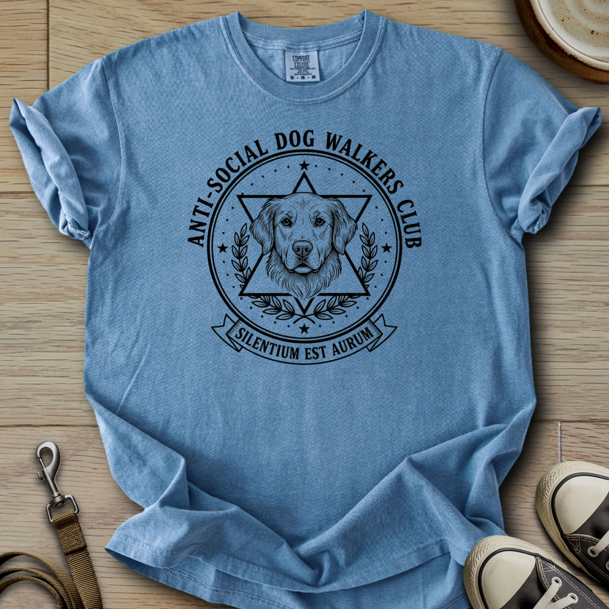 Anti-Social Dog Walkers Club - Golden T-Shirt ©