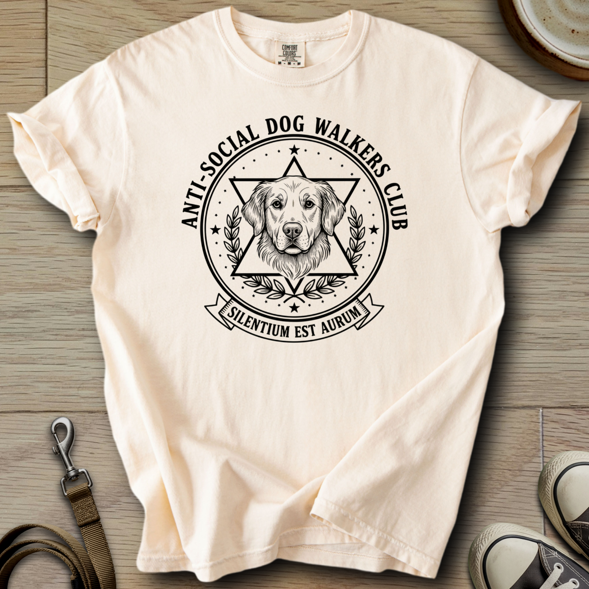 Anti-Social Dog Walkers Club - Golden T-Shirt ©