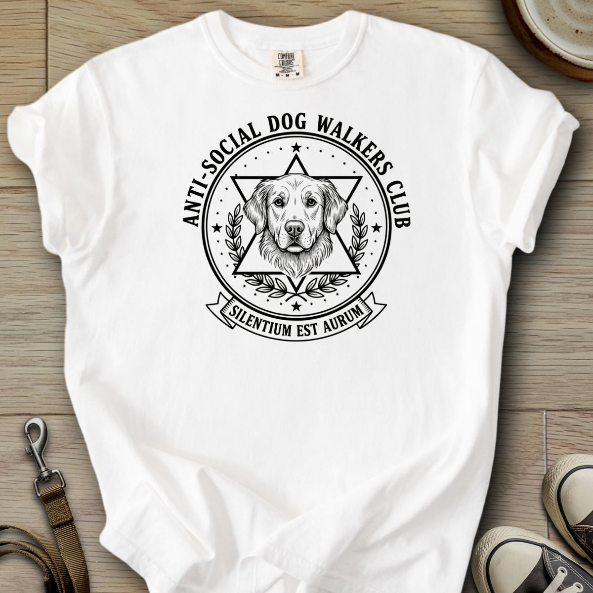 Anti-Social Dog Walkers Club - Golden T-Shirt ©