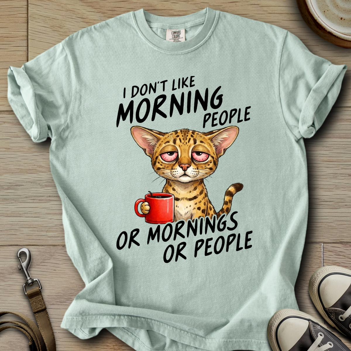 I dont Like Morning - Cat T-Shirt ©