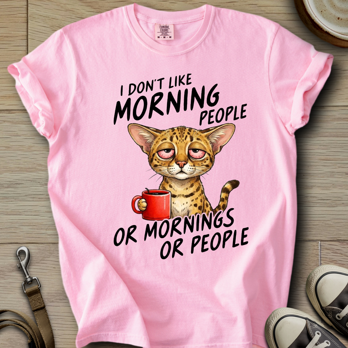 I dont Like Morning - Cat T-Shirt ©