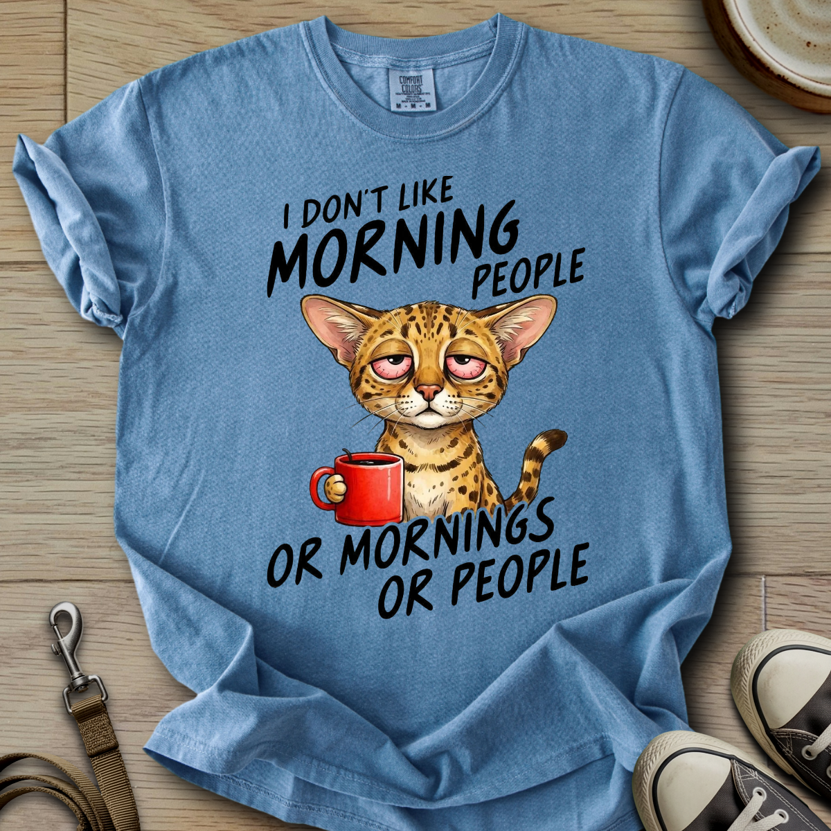 I dont Like Morning - Cat T-Shirt ©