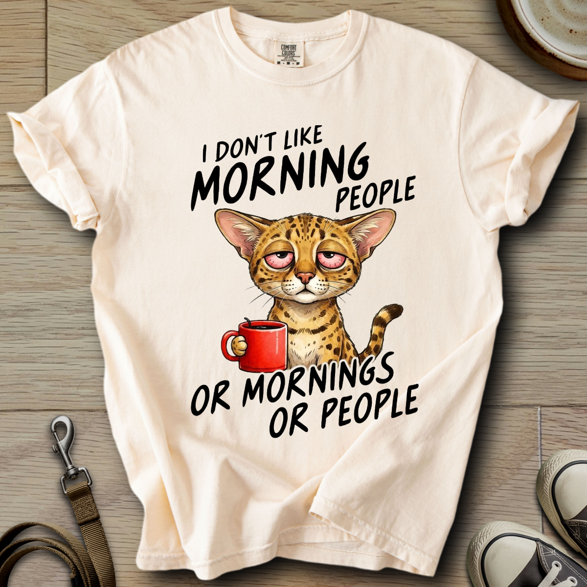 I dont Like Morning - Cat T-Shirt ©